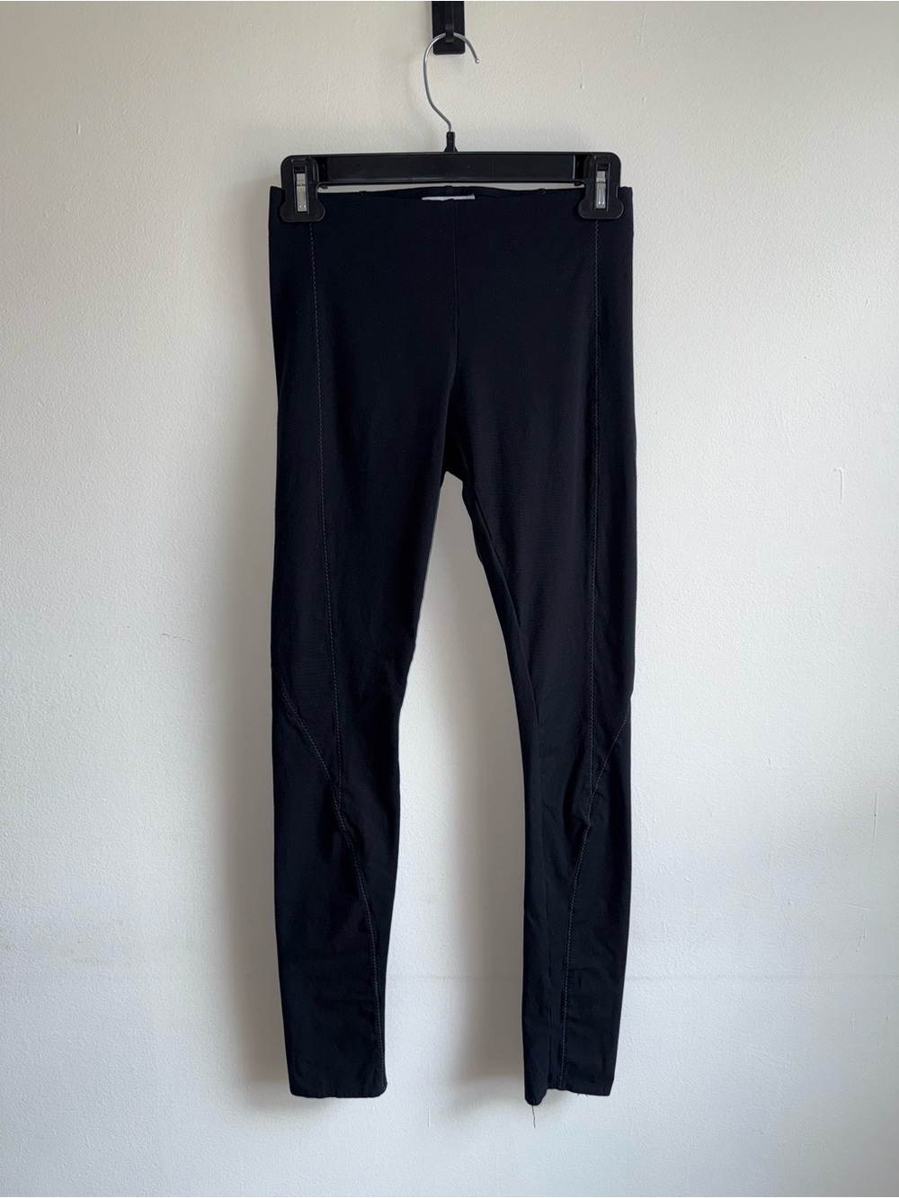 Helmut Lang Reflex Black Stretch Gabardine Leggings XS P Made USA